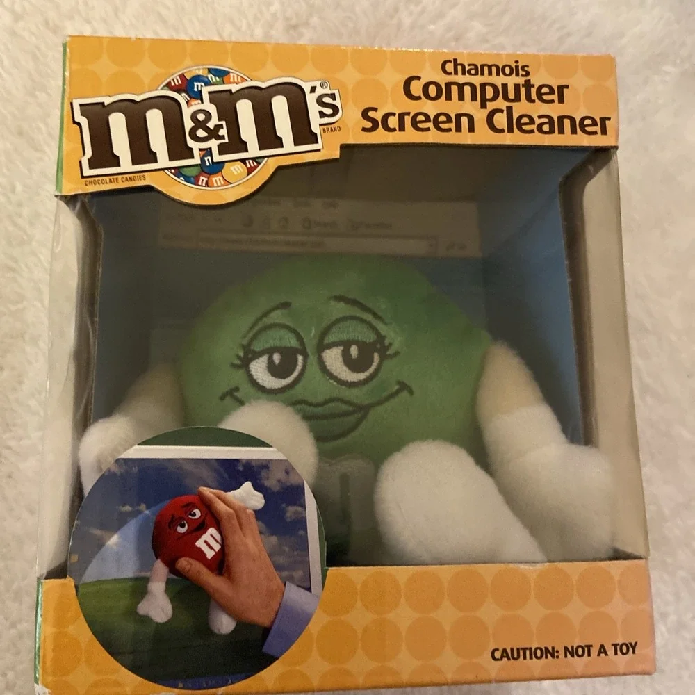 M&M's Chamois Computer Screen Cleaner Green Collectible VTG NIB NOS‎